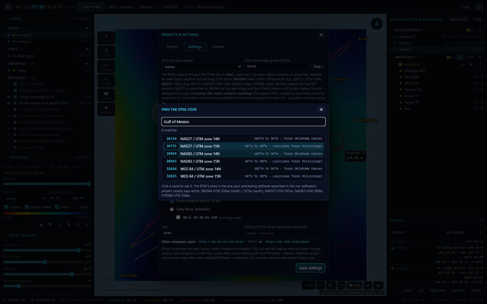 The EPSG zone finder
